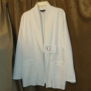 Elegant White Women's Jacket, Size XL